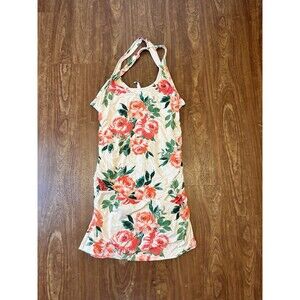 Daily Practice Anthropologie Eureka Floral Print Dress 1X Ruched Cross Back NWT